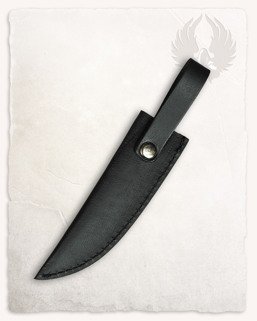 Ram knife leather sheath black