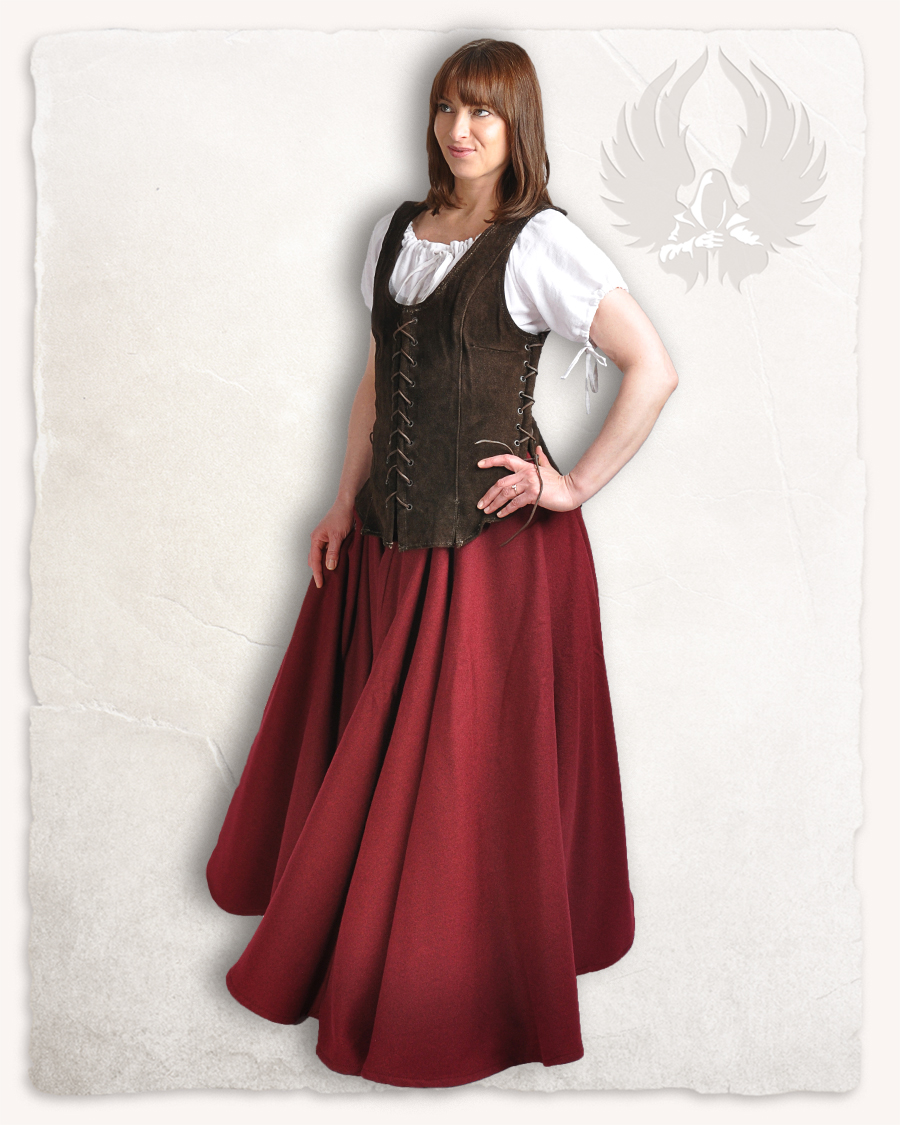 Caty leather bodice brown