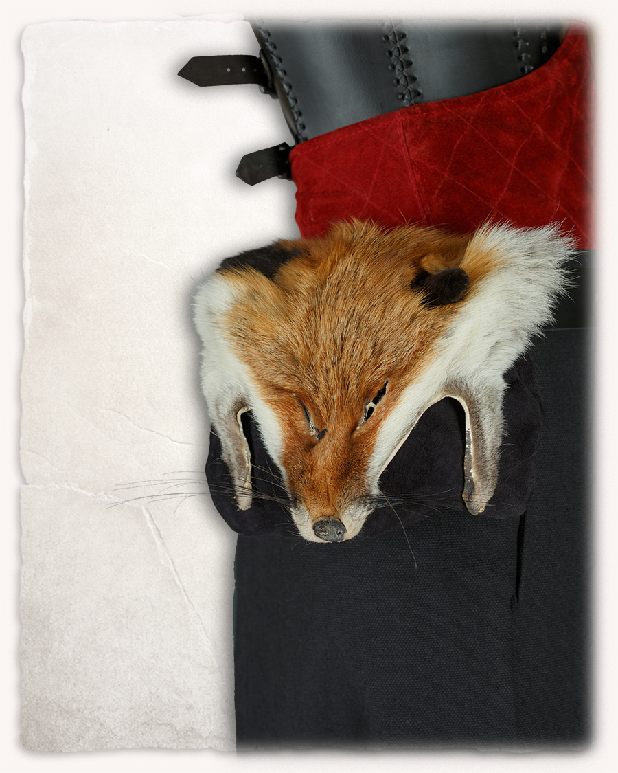 Canis beltbag with fur Red Fox black