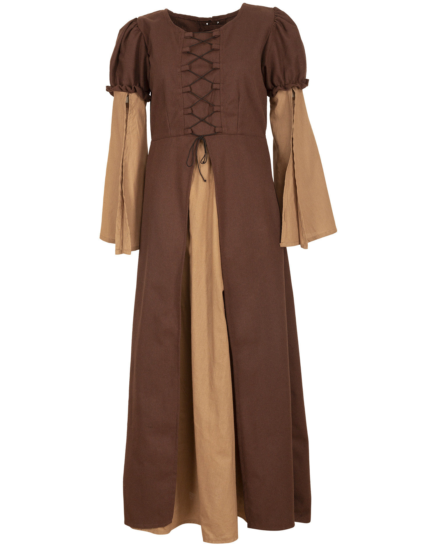 Loreley Kleid Canvas braun/sand L