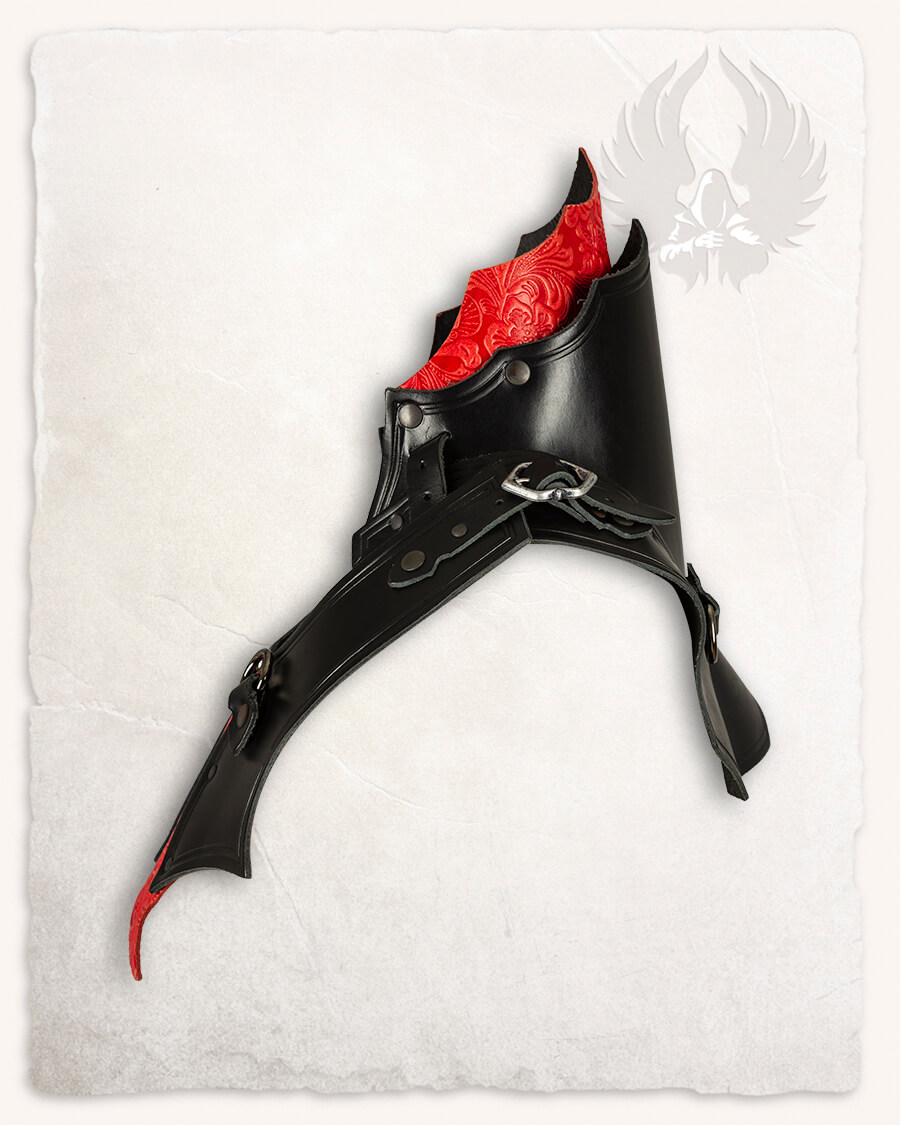Morgana Lederrüstung Set schwarz/rot floral