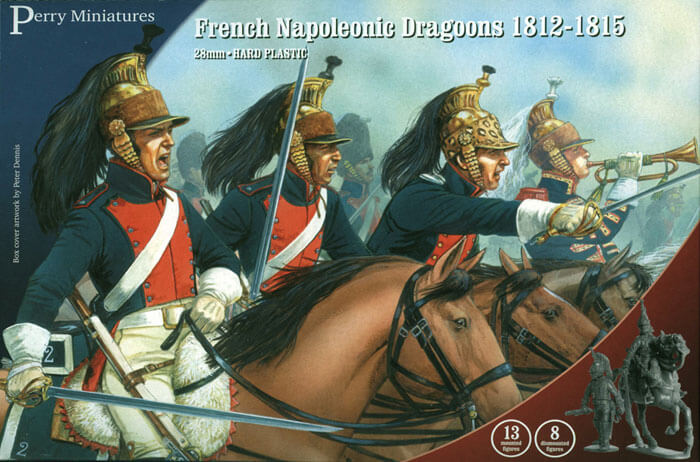FN130 Plastic French Napoleonic Line Dragoons (13 mounted, 8 dismounted)