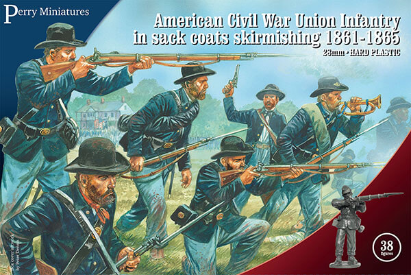 ACW 120 American Civil War Union Infantry in sack coats skirmishing 1861-65