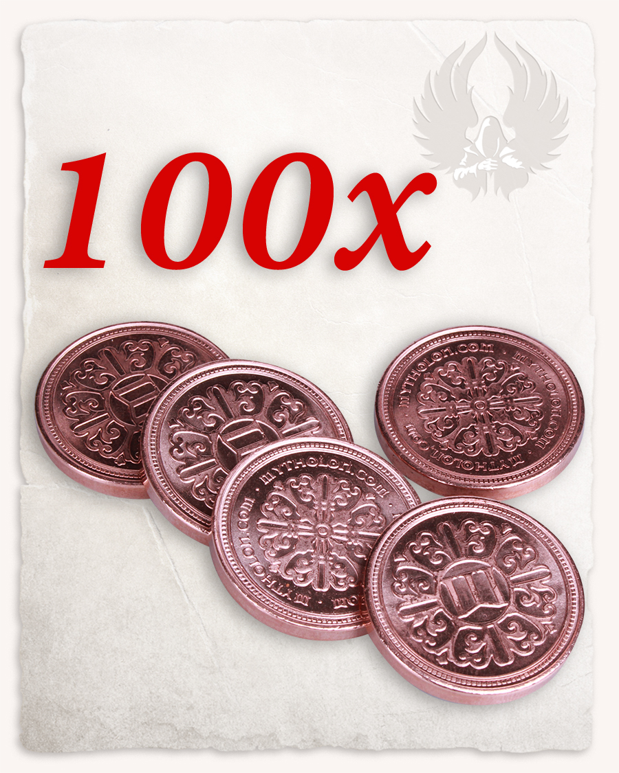 Set da 100 monete da LARP color rame