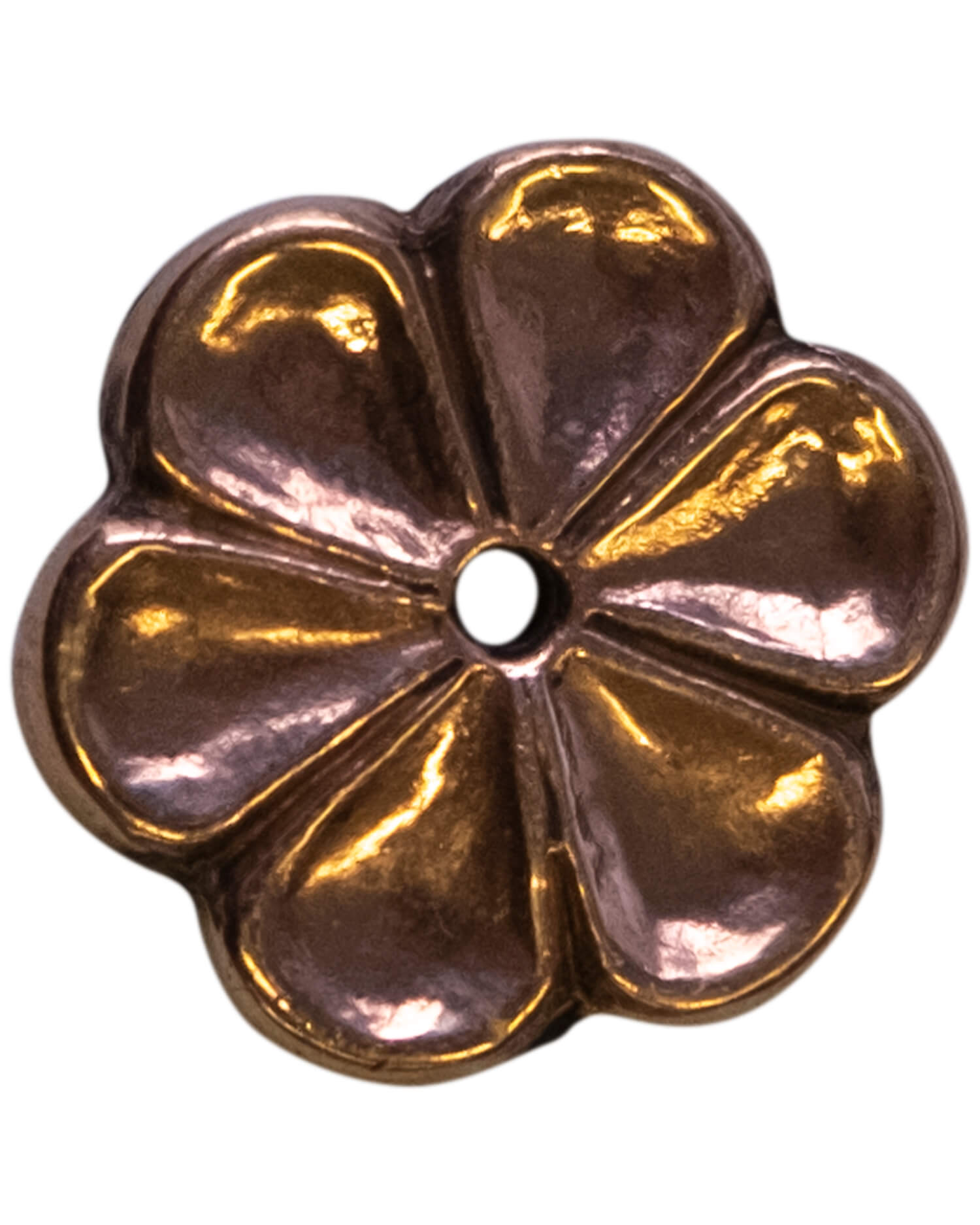 Blume Gürtelbeschlag klein Bronze