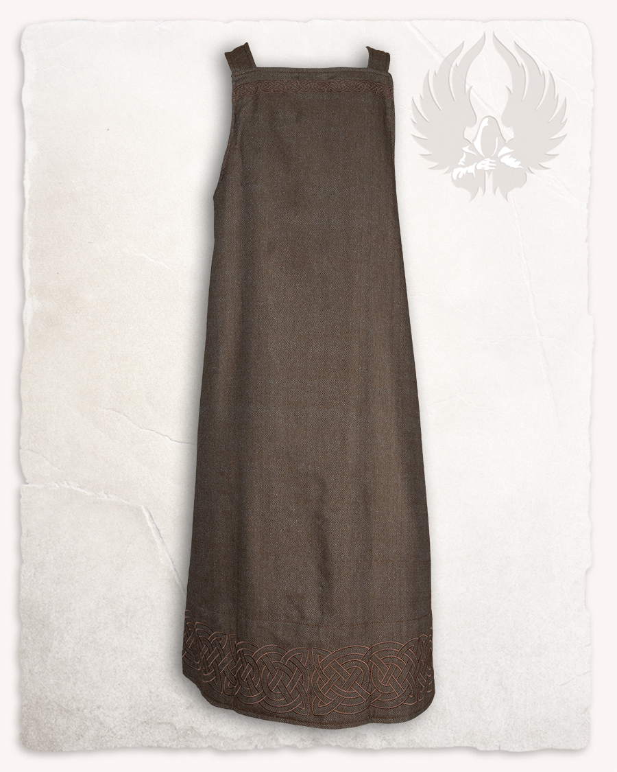 Alva apron dress fischgrat brown limited edition