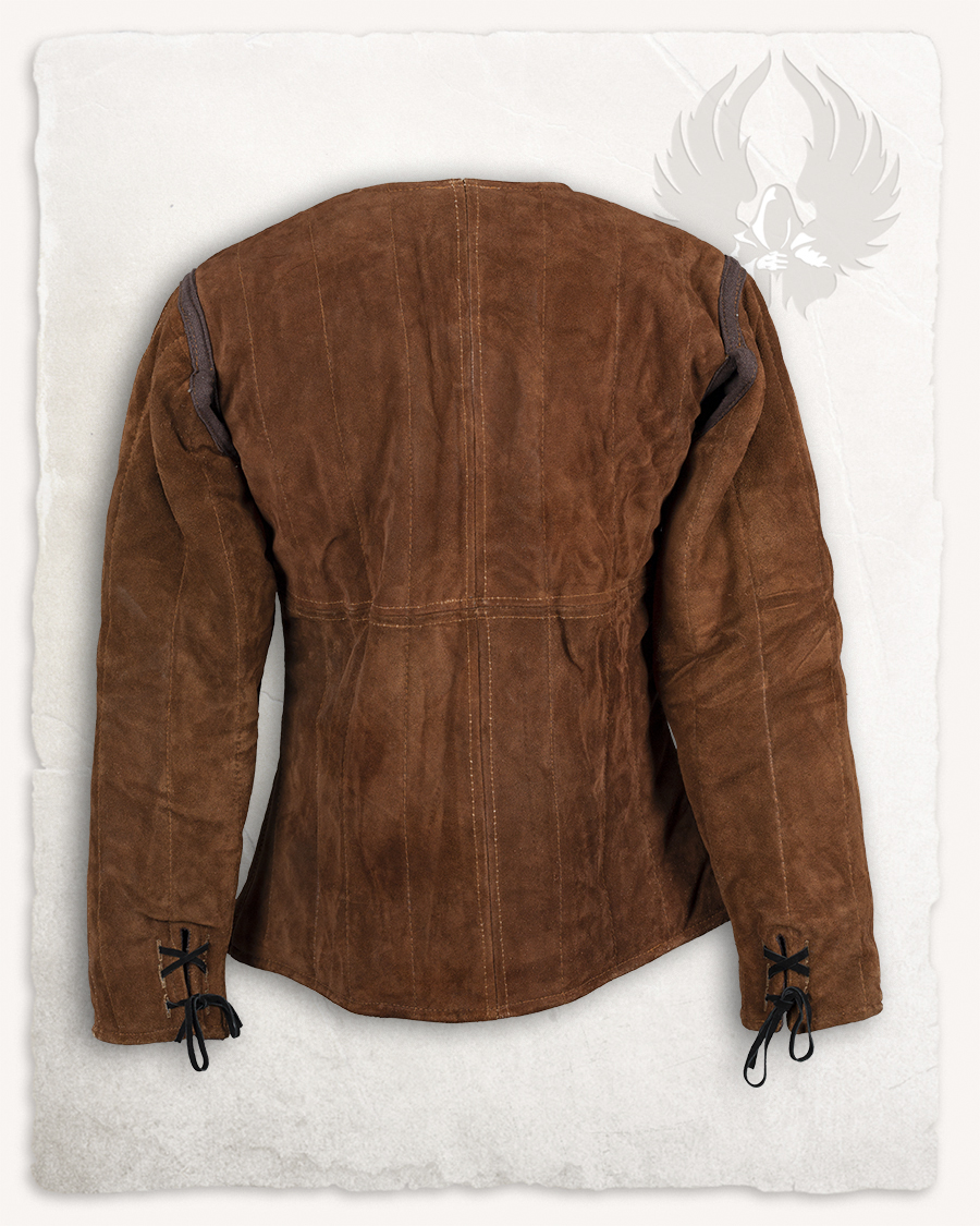 Aulber gambeson jacket suede light brown