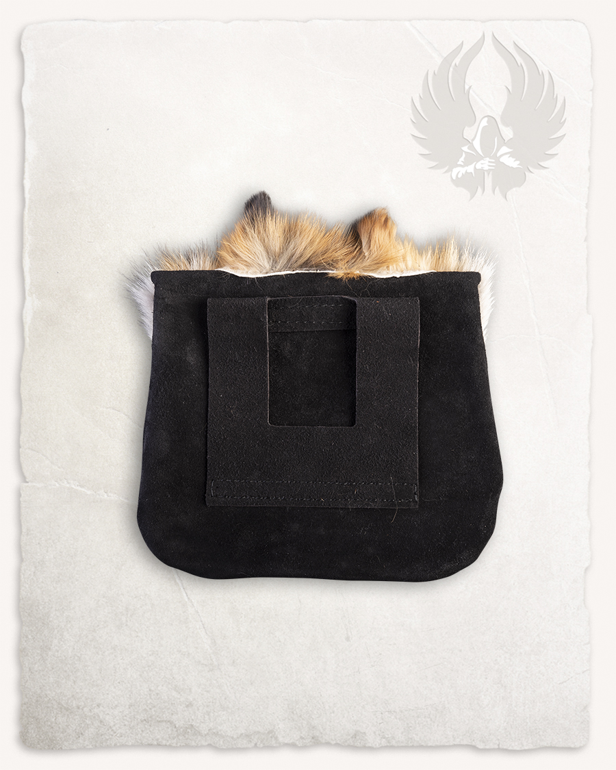 Canis beltbag with fur Red Fox black